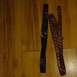 Vintage Black and Brown Braided Belts